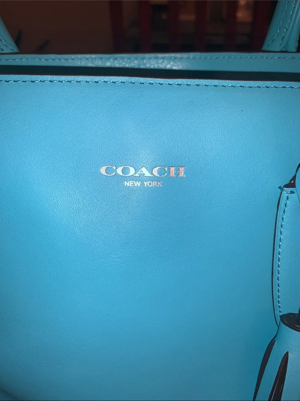 Coach Legacy Candace Caryall Tote Handbag in Robins Egg Blue with COA - Picture 5 of 13